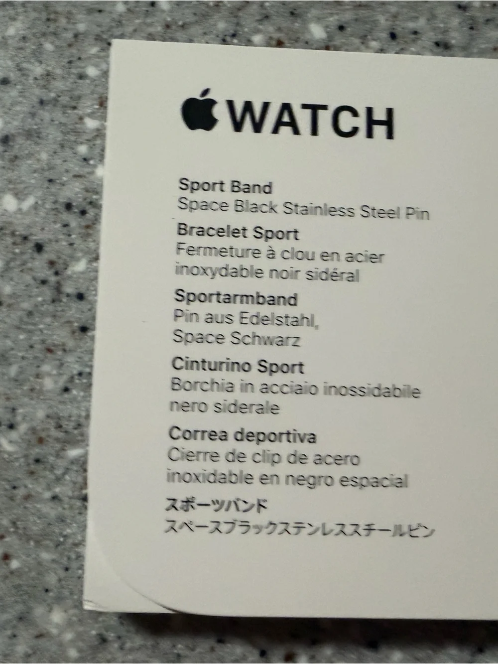 Apple Black Sport Band for 46mm med/large